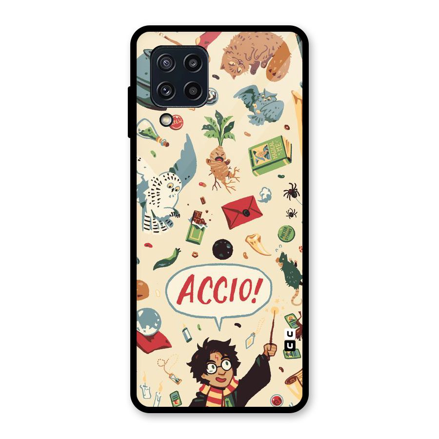 Owl Letter Glass Back Case for Galaxy M32