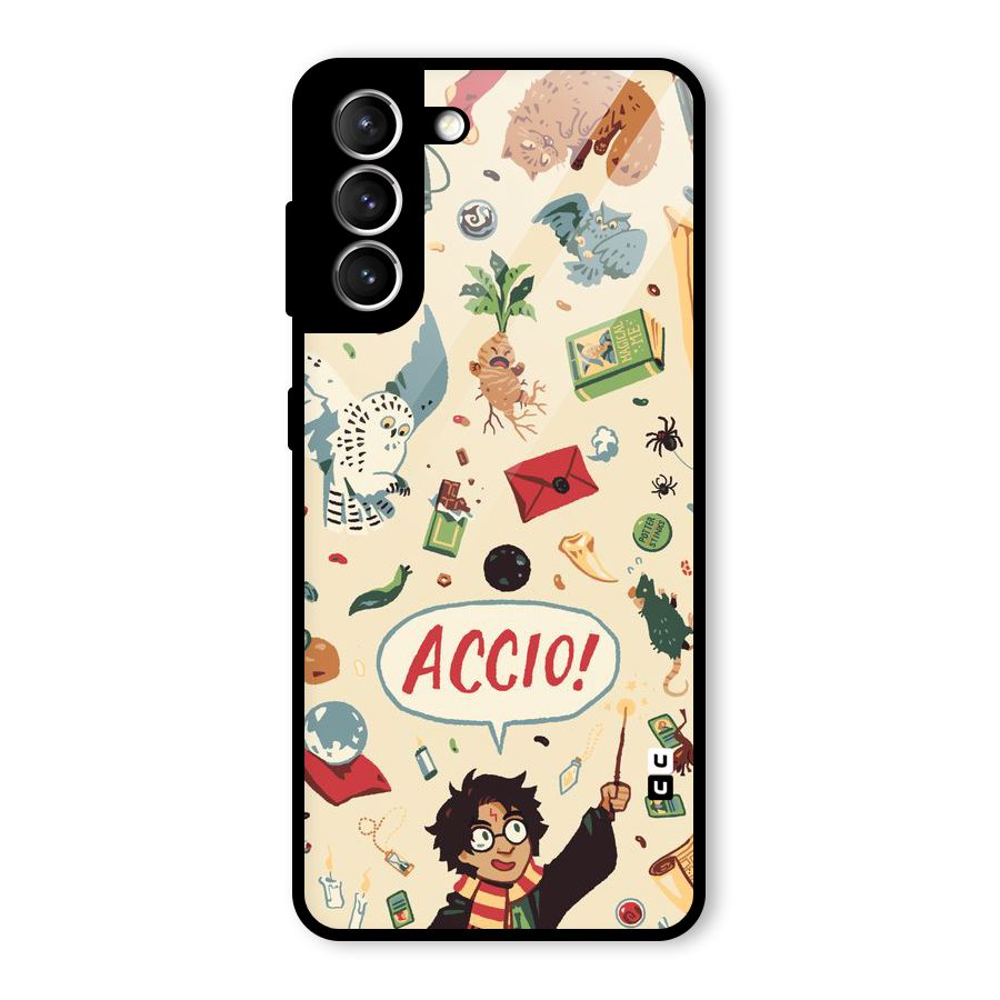 Owl Letter Glass Back Case for Galaxy S21 5G
