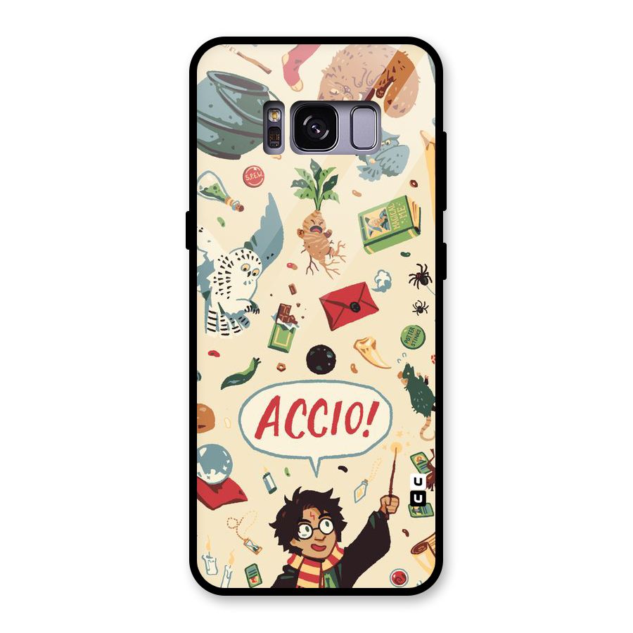 Owl Letter Glass Back Case for Galaxy S8