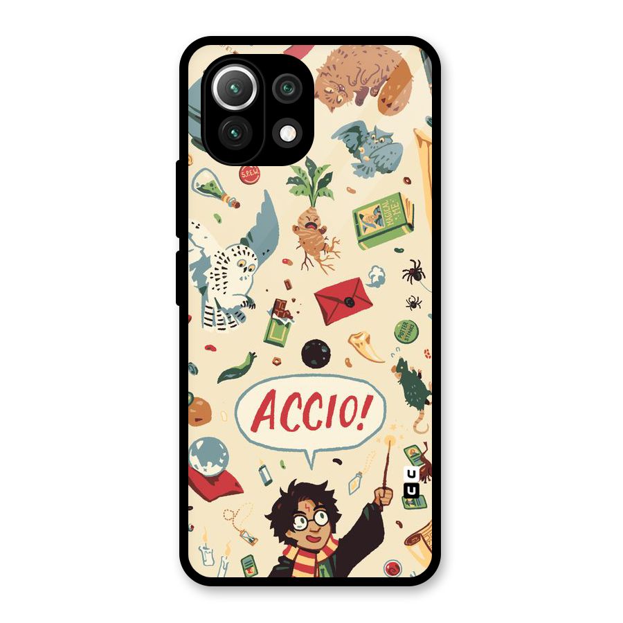 Owl Letter Glass Back Case for Mi 11 Lite NE 5G