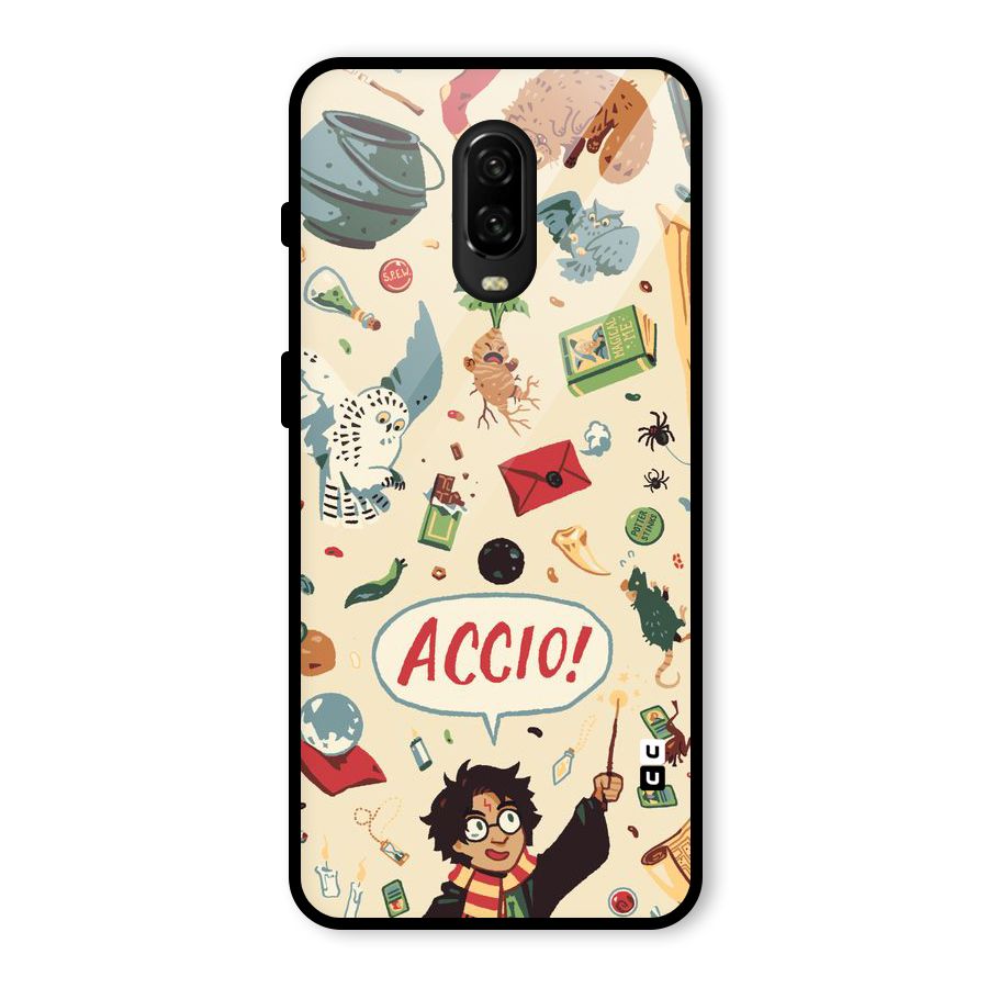 Owl Letter Glass Back Case for OnePlus 6T
