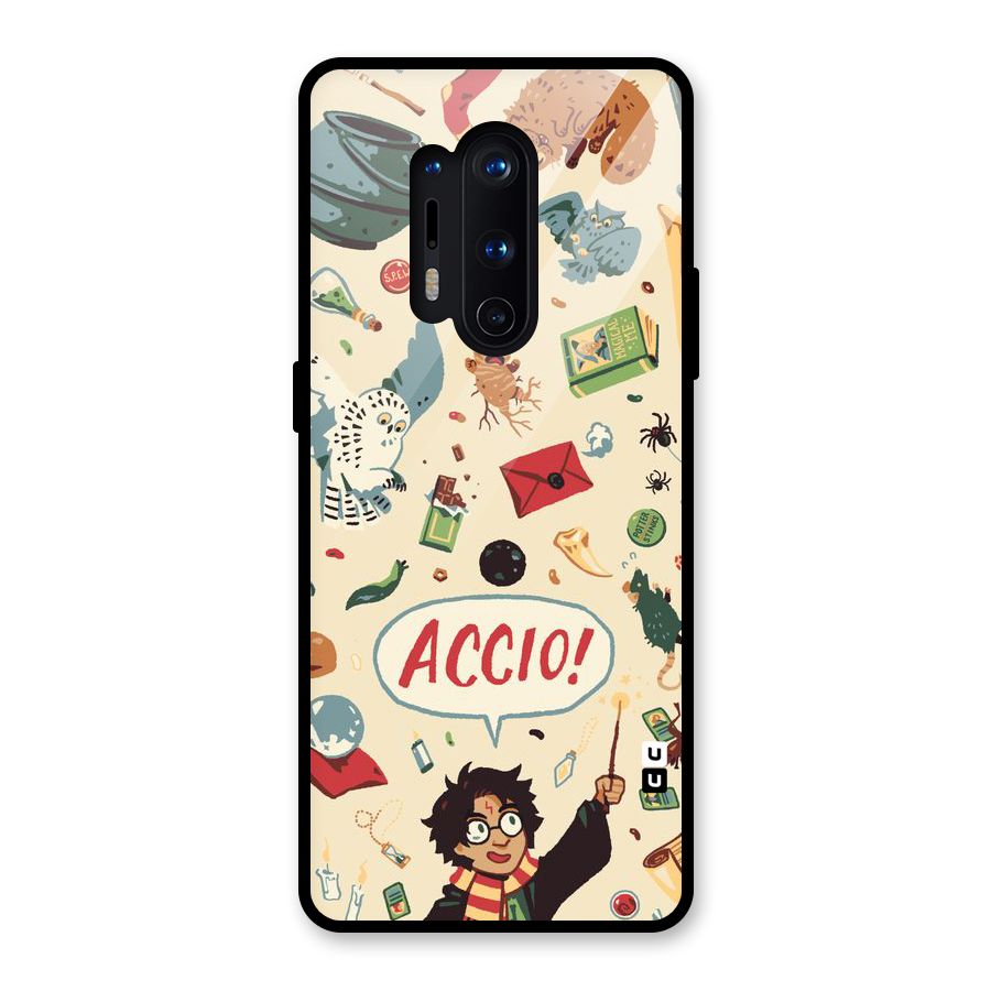 Owl Letter Glass Back Case for OnePlus 8 Pro