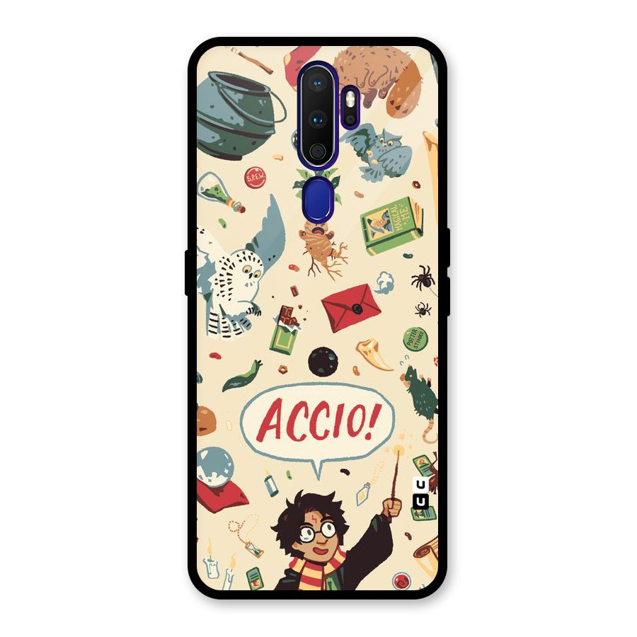 Owl Letter Glass Back Case for Oppo A9 (2020)