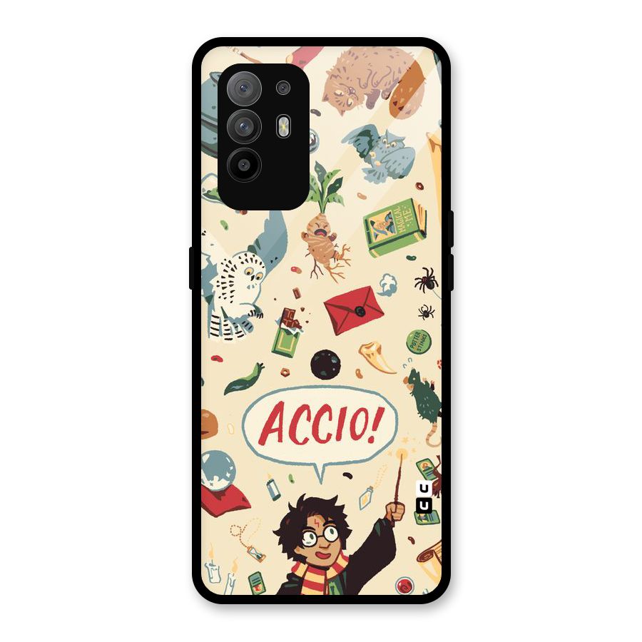 Owl Letter Glass Back Case for Oppo F19 Pro Plus 5G