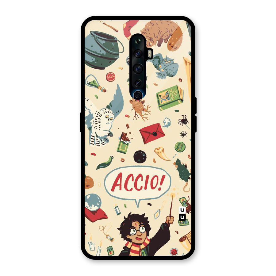 Owl Letter Glass Back Case for Oppo Reno2 F