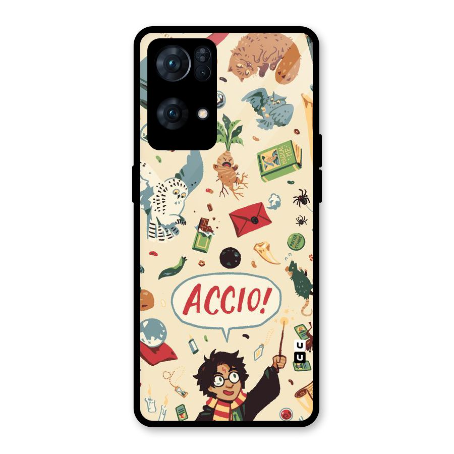 Owl Letter Glass Back Case for Oppo Reno7 Pro 5G