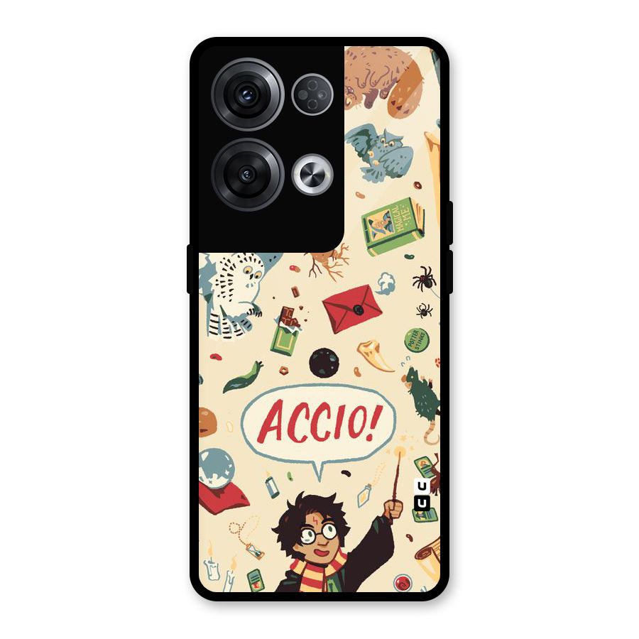 Owl Letter Glass Back Case for Oppo Reno8 Pro 5G