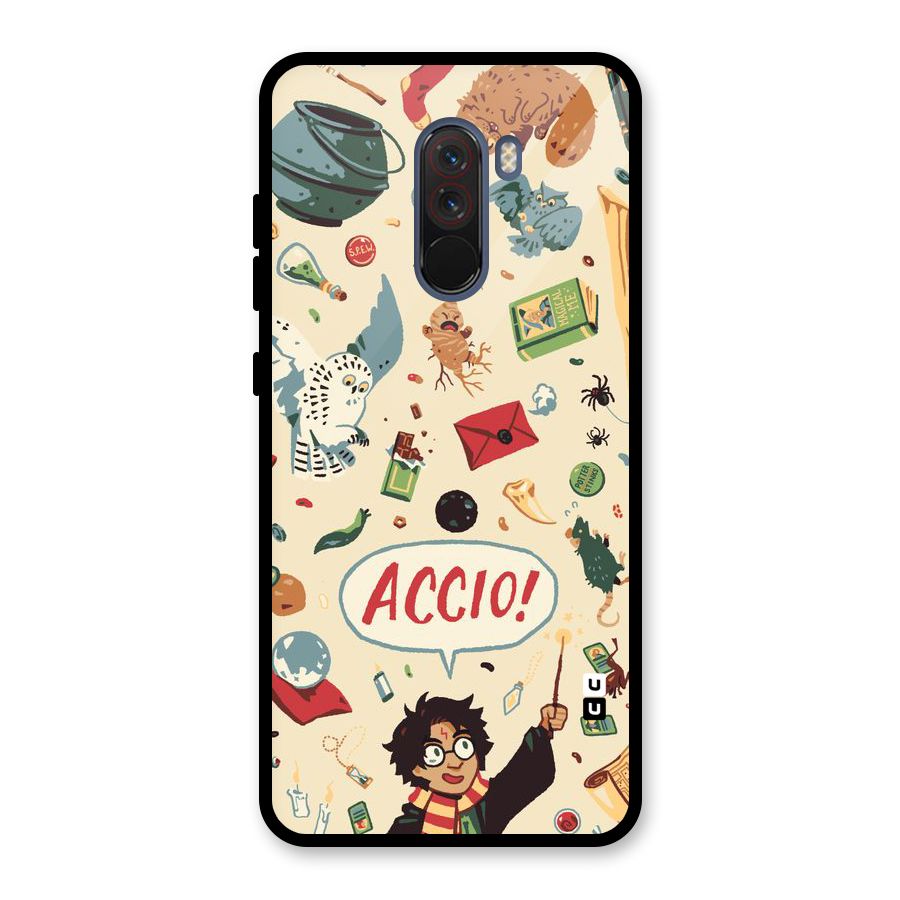 Owl Letter Glass Back Case for Poco F1
