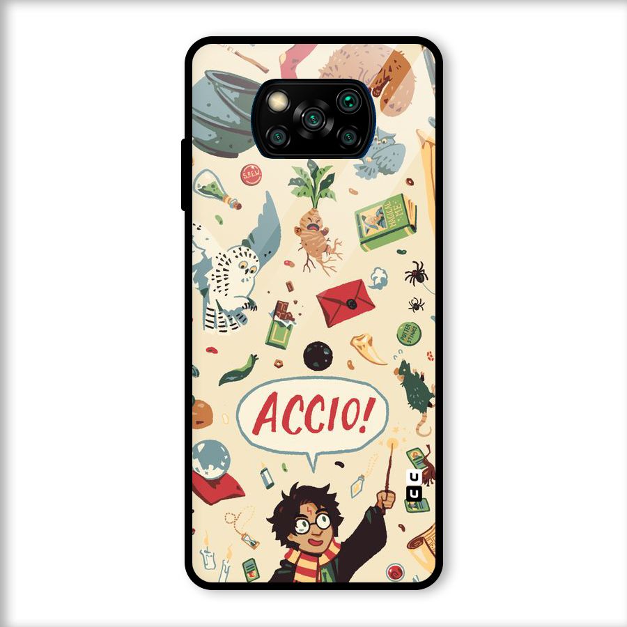 Owl Letter Glass Back Case for Poco X3