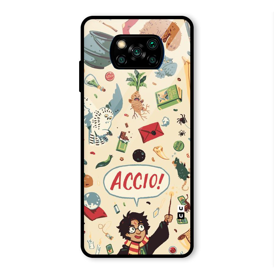 Owl Letter Glass Back Case for Poco X3 Pro