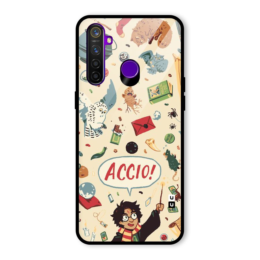 Owl Letter Glass Back Case for Realme 5 Pro