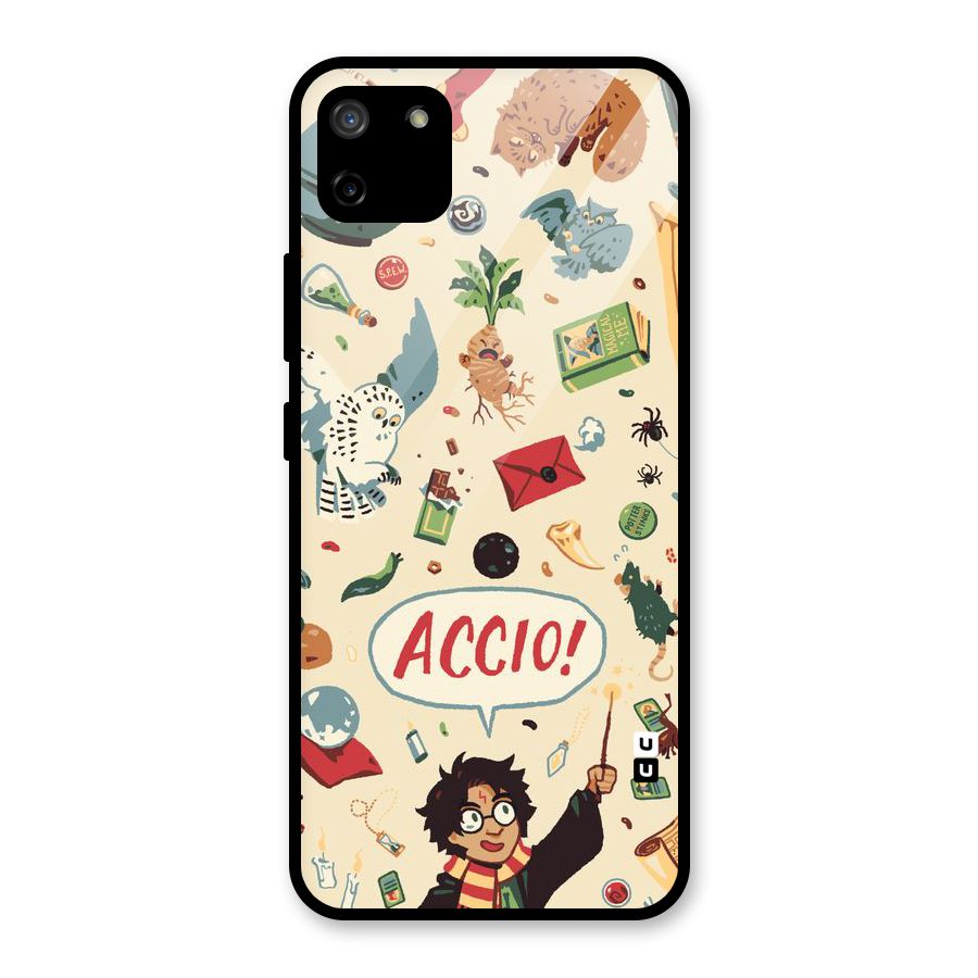 Owl Letter Glass Back Case for Realme C11
