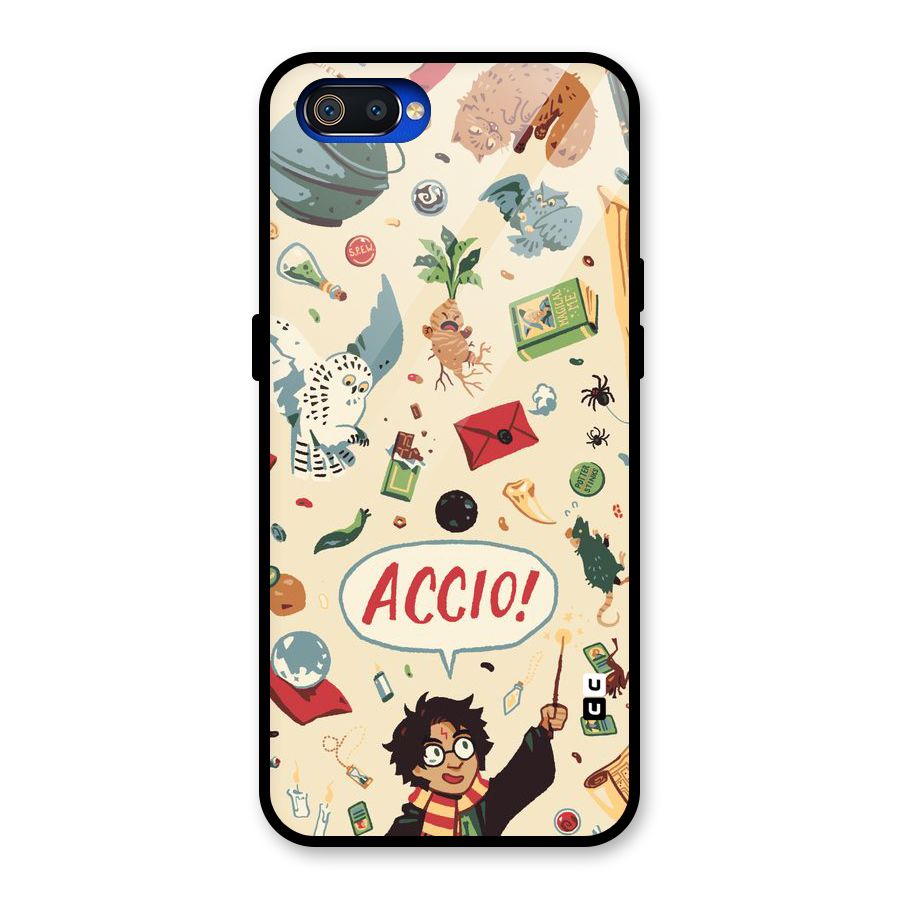 Owl Letter Glass Back Case for Realme C2