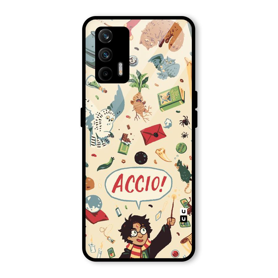 Owl Letter Glass Back Case for Realme GT 5G