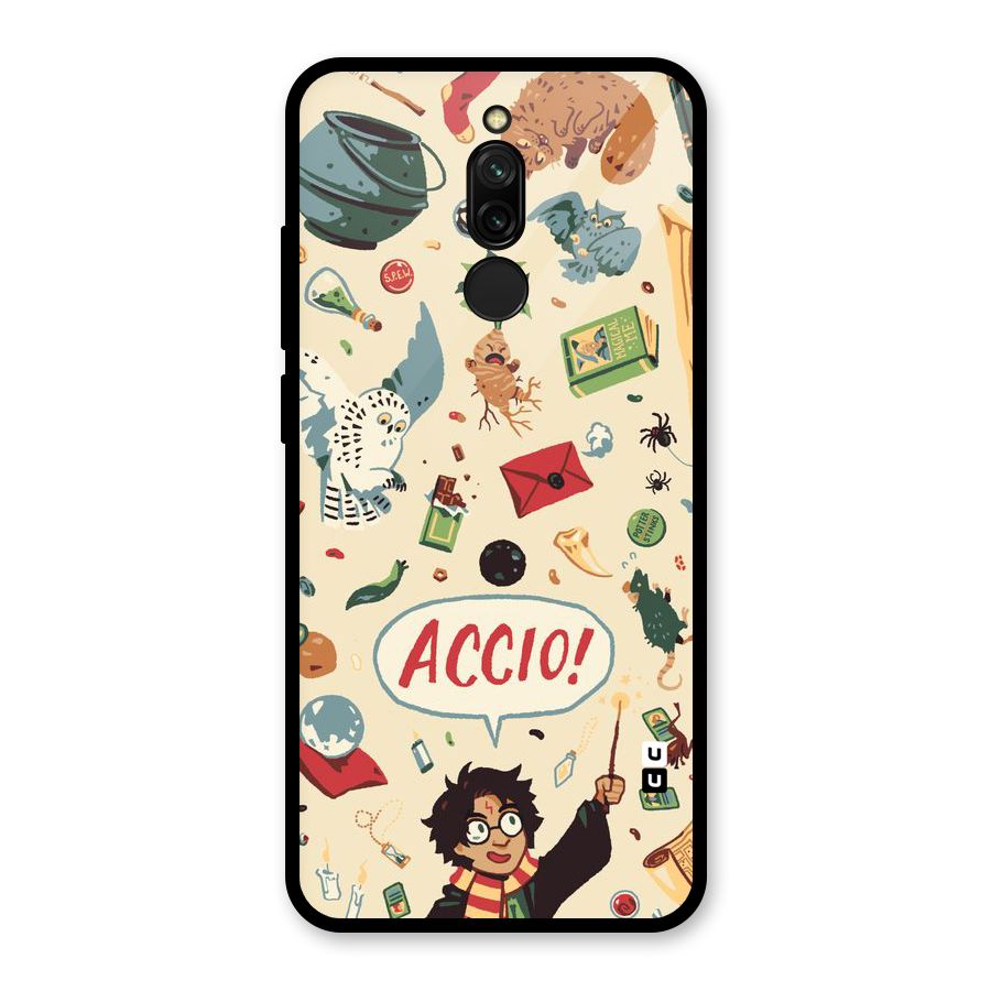 Owl Letter Glass Back Case for Redmi 8