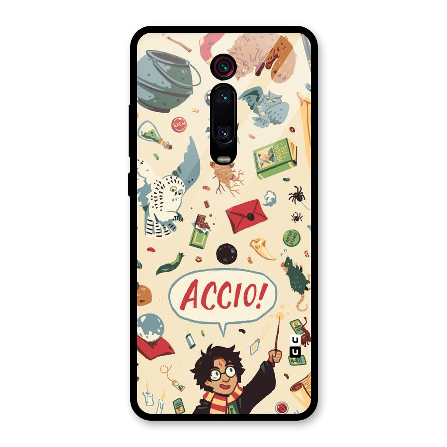 Owl Letter Glass Back Case for Redmi K20 Pro