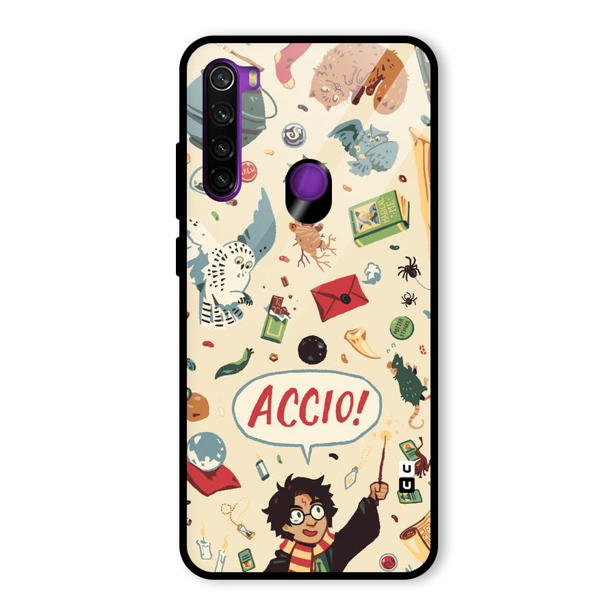 Owl Letter Glass Back Case for Redmi Note 8