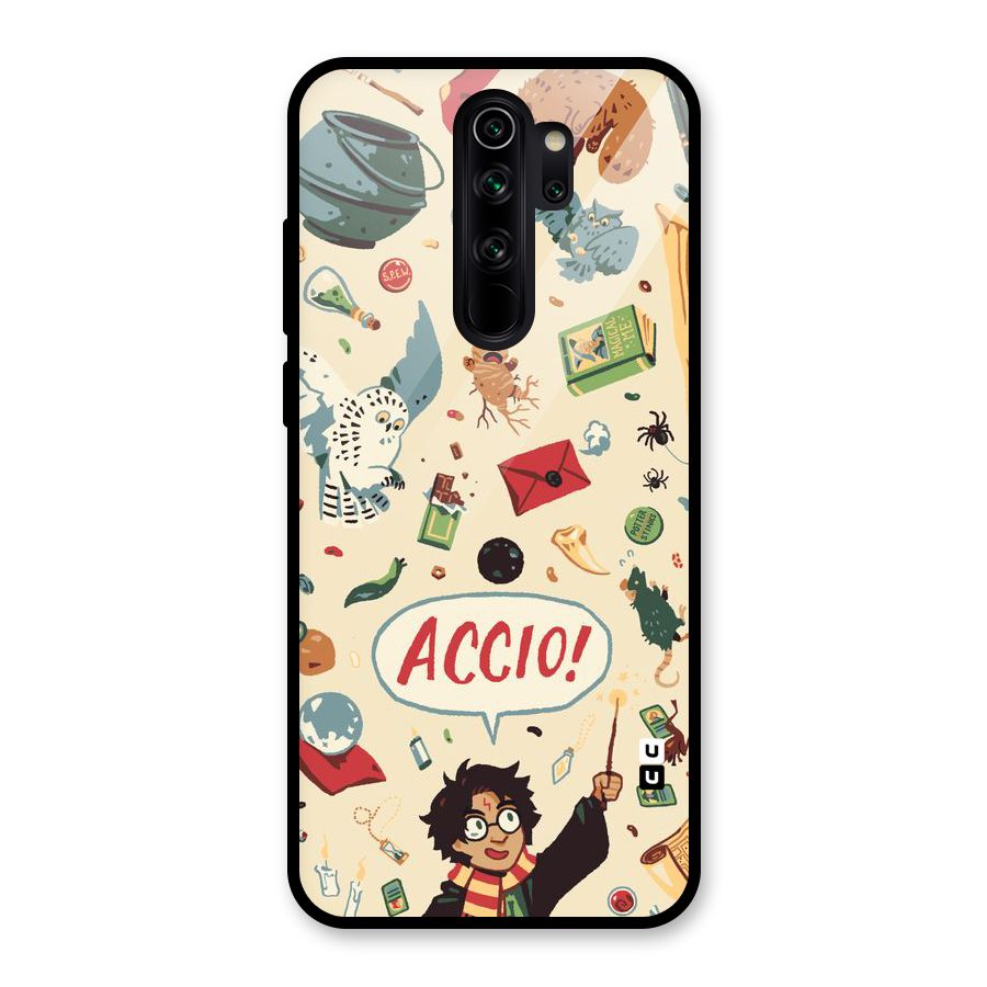 Owl Letter Glass Back Case for Redmi Note 8 Pro