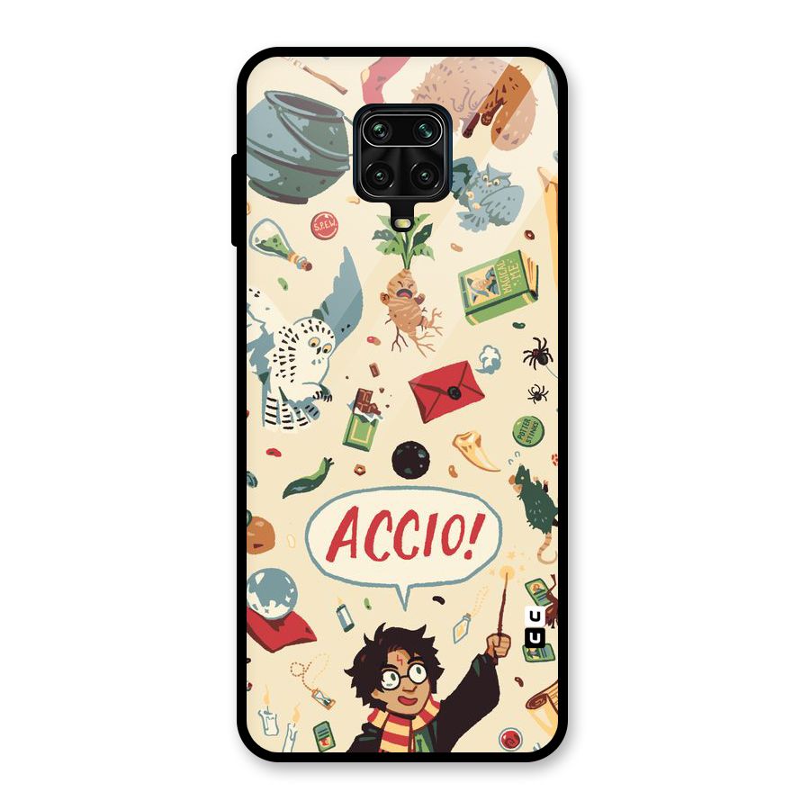 Owl Letter Glass Back Case for Redmi Note 9 Pro