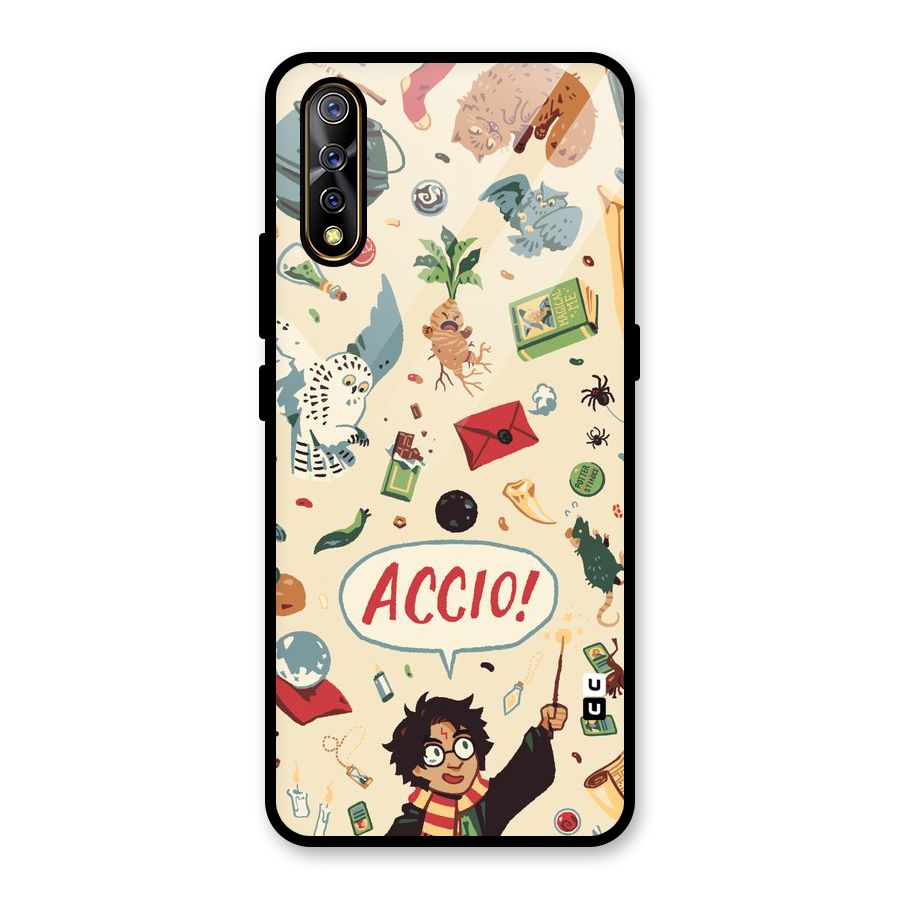 Owl Letter Glass Back Case for Vivo S1