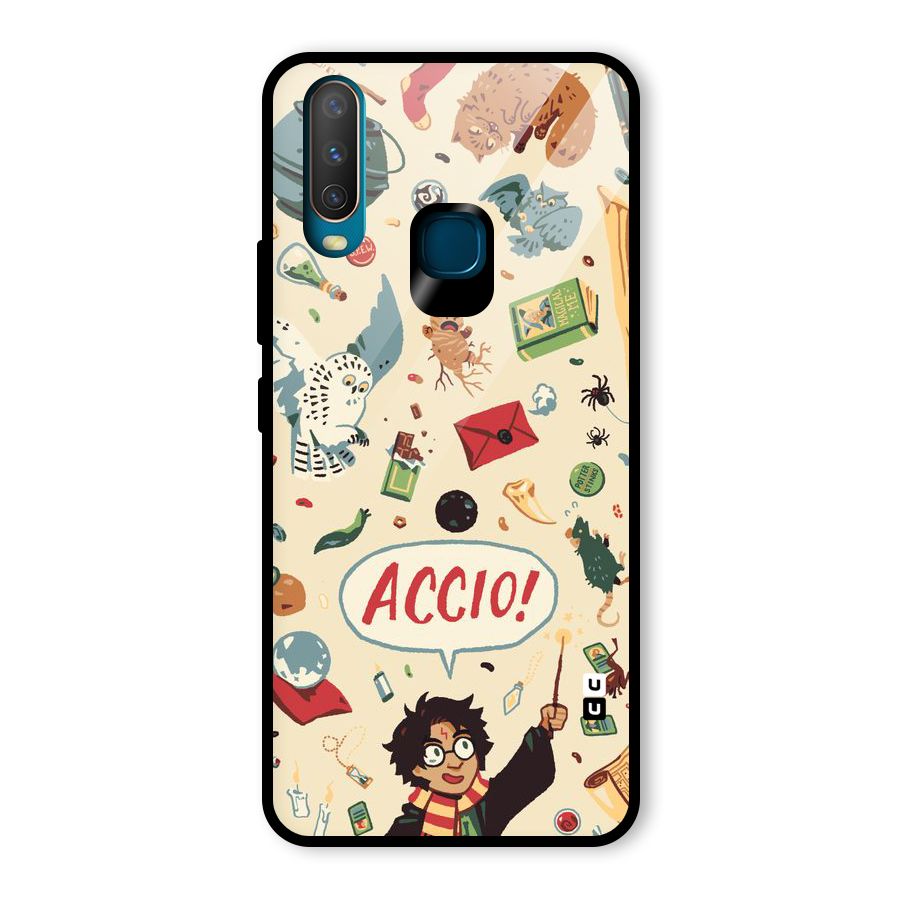 Owl Letter Glass Back Case for Vivo U10