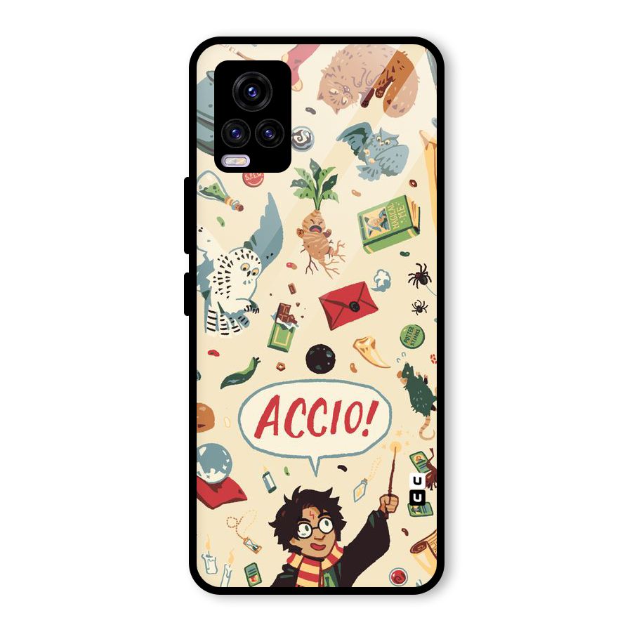 Owl Letter Glass Back Case for Vivo V20