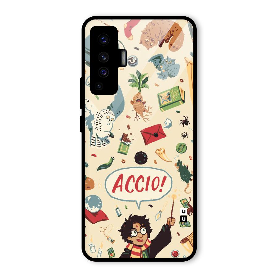 Owl Letter Glass Back Case for Vivo X50