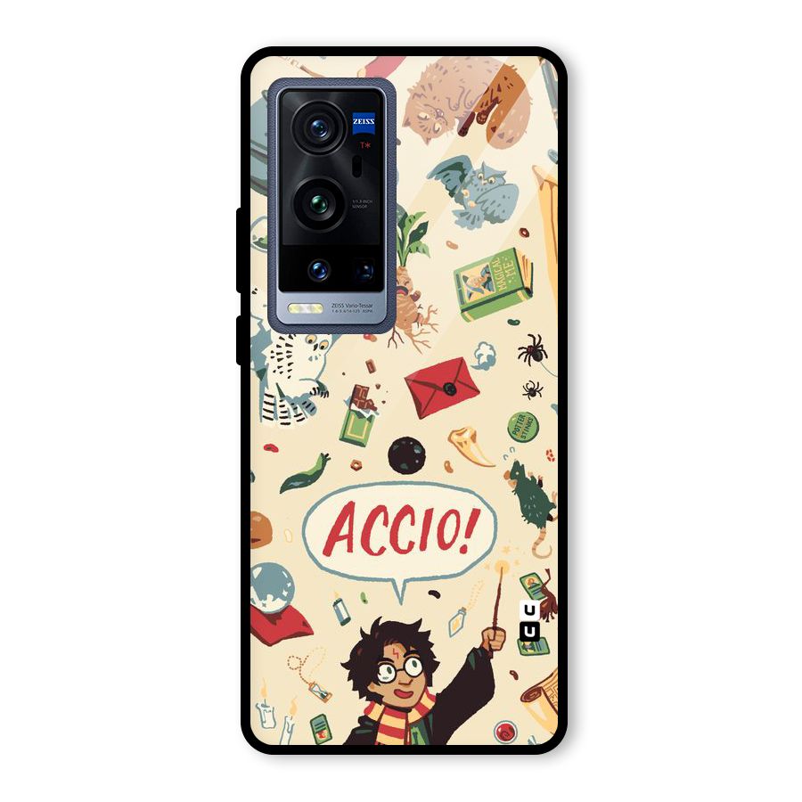 Owl Letter Glass Back Case for Vivo X60 Pro Plus