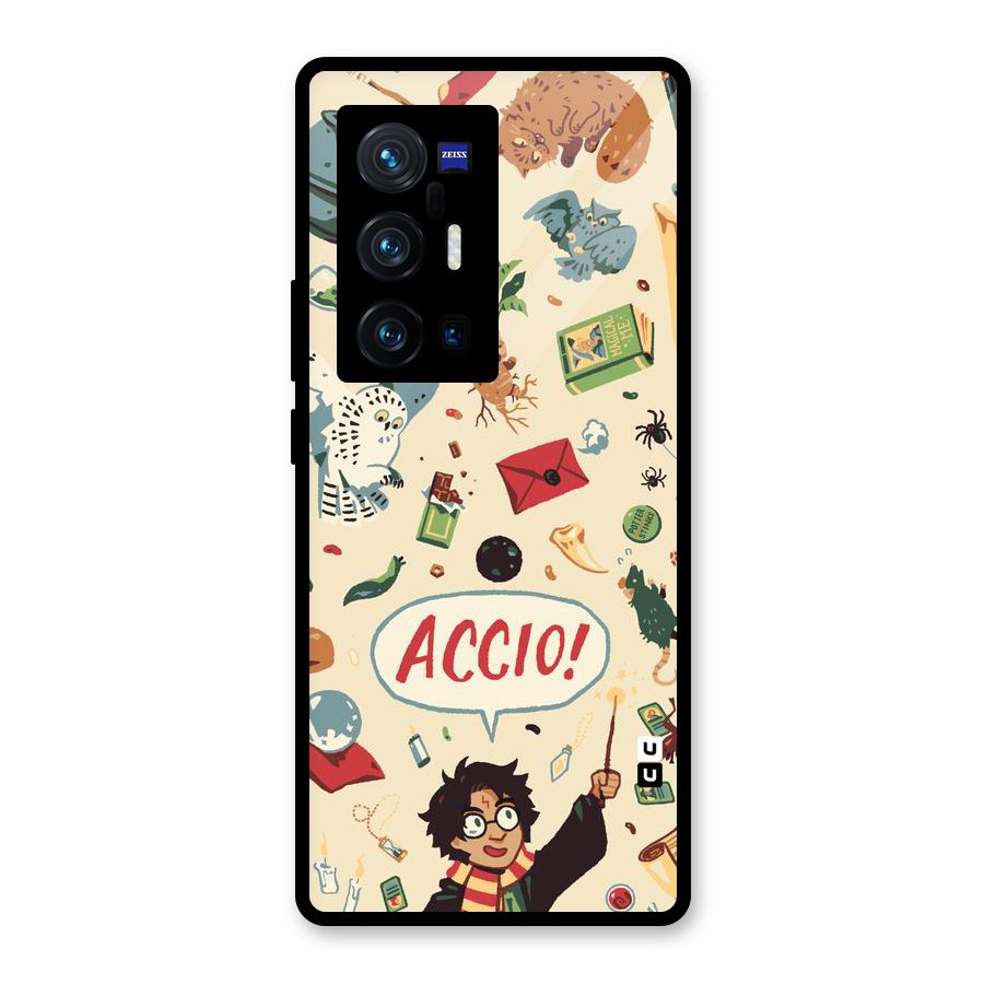 Owl Letter Glass Back Case for Vivo X70 Pro Plus