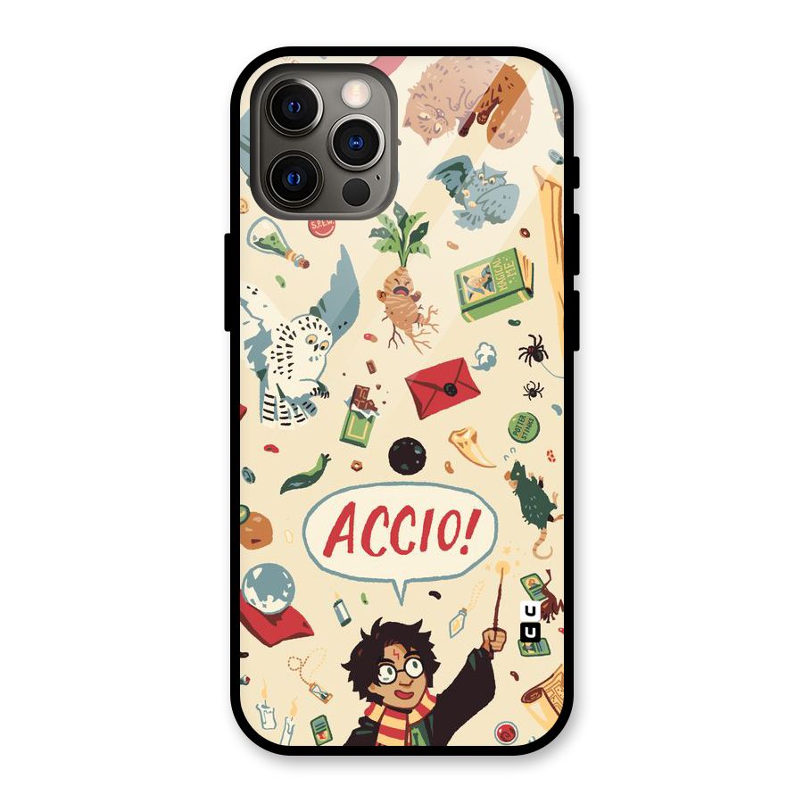 Owl Letter Glass Back Case for iPhone 12 Pro