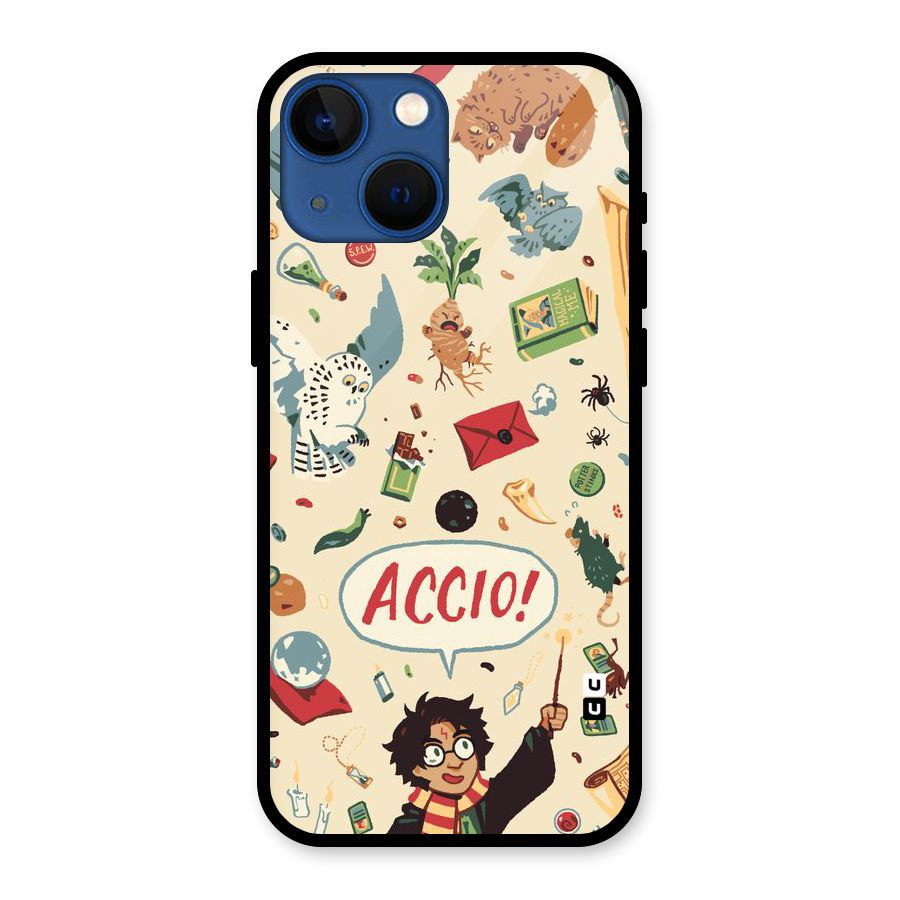 Owl Letter Glass Back Case for iPhone 13 Mini