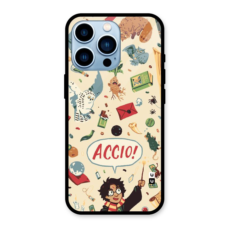 Owl Letter Glass Back Case for iPhone 13 Pro