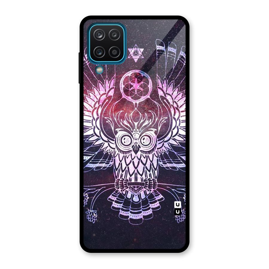 Owl Quirk Swag Glass Back Case for Galaxy A12
