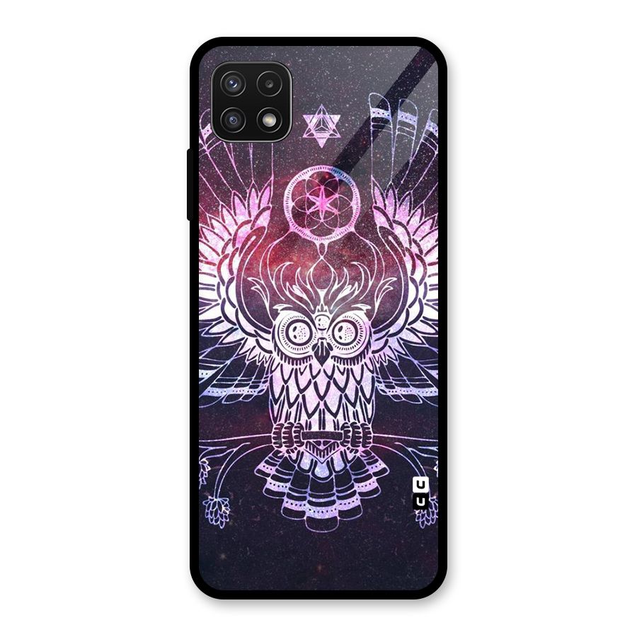 Owl Quirk Swag Glass Back Case for Galaxy A22 5G