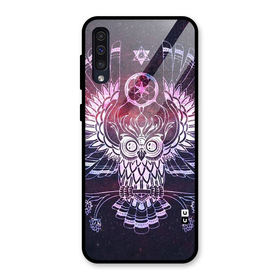 Owl Quirk Swag Glass Back Case for Galaxy A50