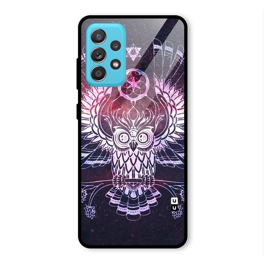 Owl Quirk Swag Glass Back Case for Galaxy A52