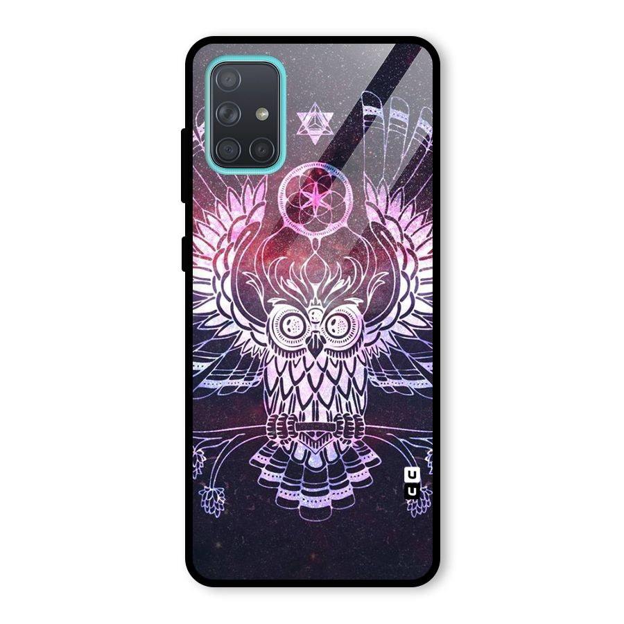 Owl Quirk Swag Glass Back Case for Galaxy A71