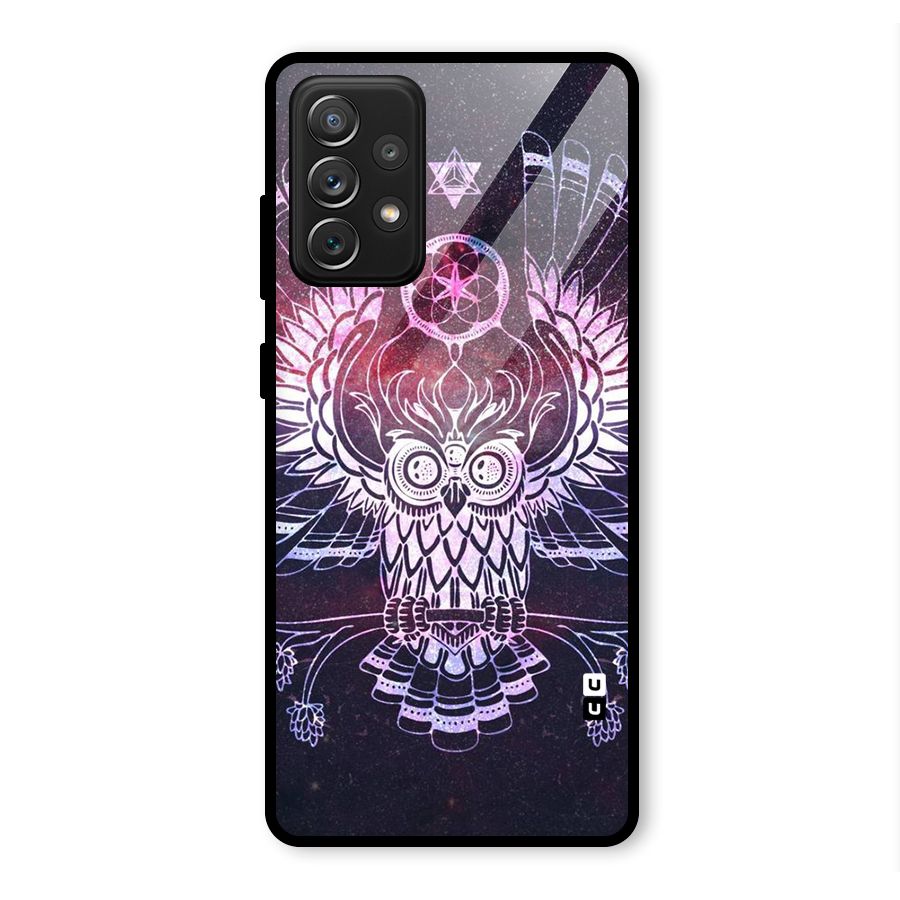 Owl Quirk Swag Glass Back Case for Galaxy A72