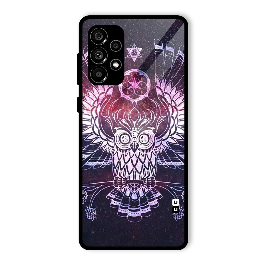 Owl Quirk Swag Glass Back Case for Galaxy A73 5G