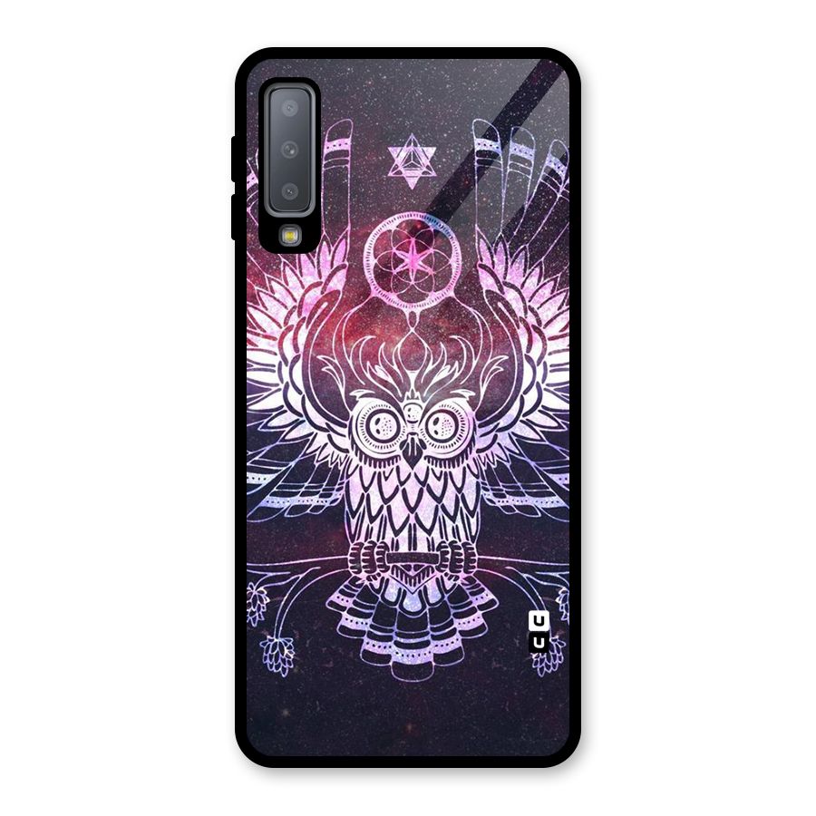 Owl Quirk Swag Glass Back Case for Galaxy A7 (2018)