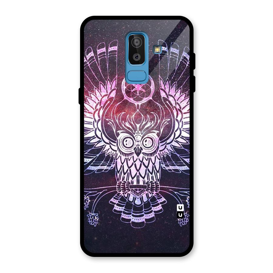 Owl Quirk Swag Glass Back Case for Galaxy J8