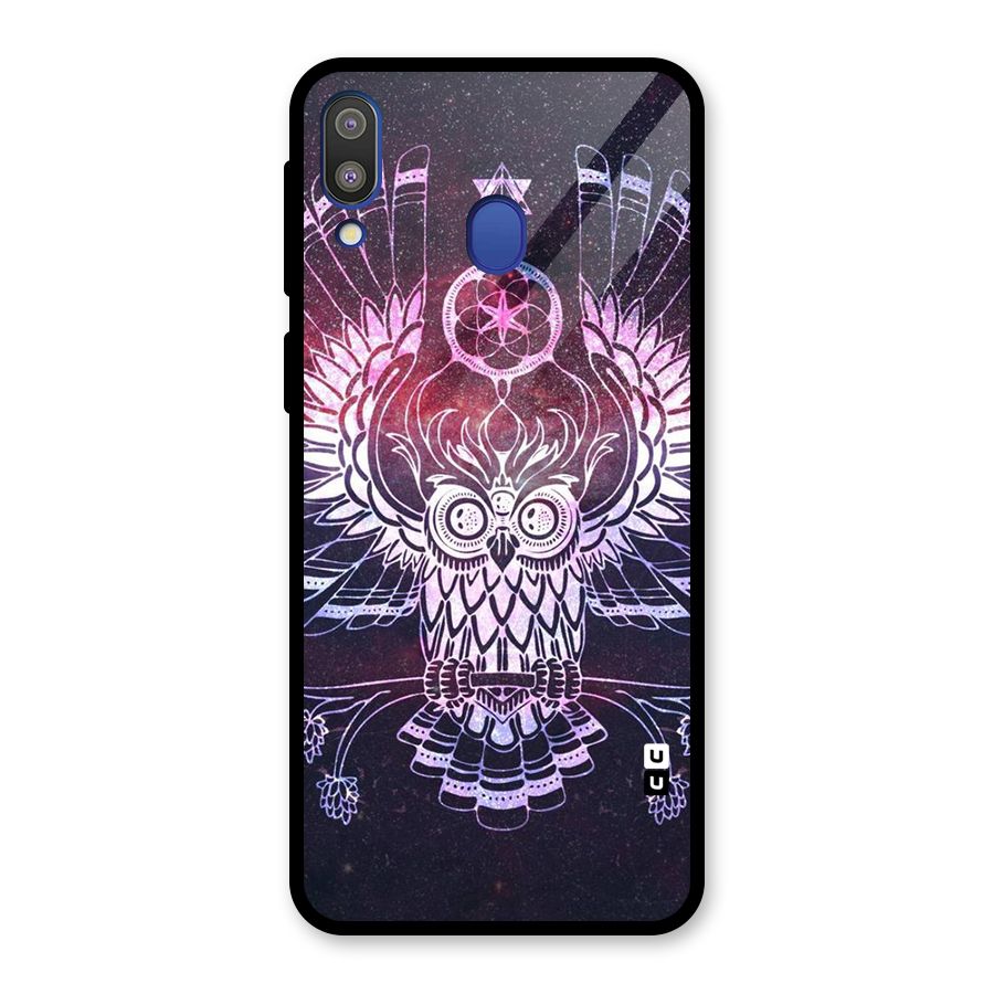 Owl Quirk Swag Glass Back Case for Galaxy M20