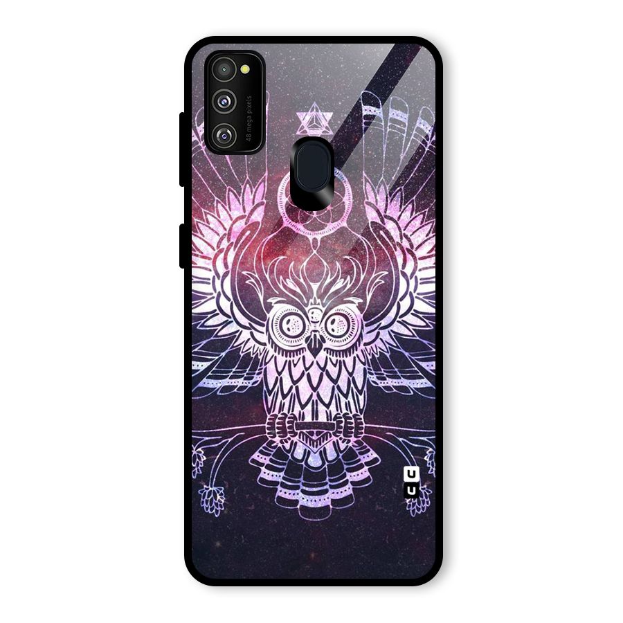 Owl Quirk Swag Glass Back Case for Galaxy M30s
