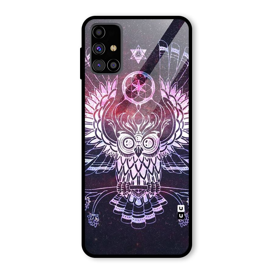 Owl Quirk Swag Glass Back Case for Galaxy M31s