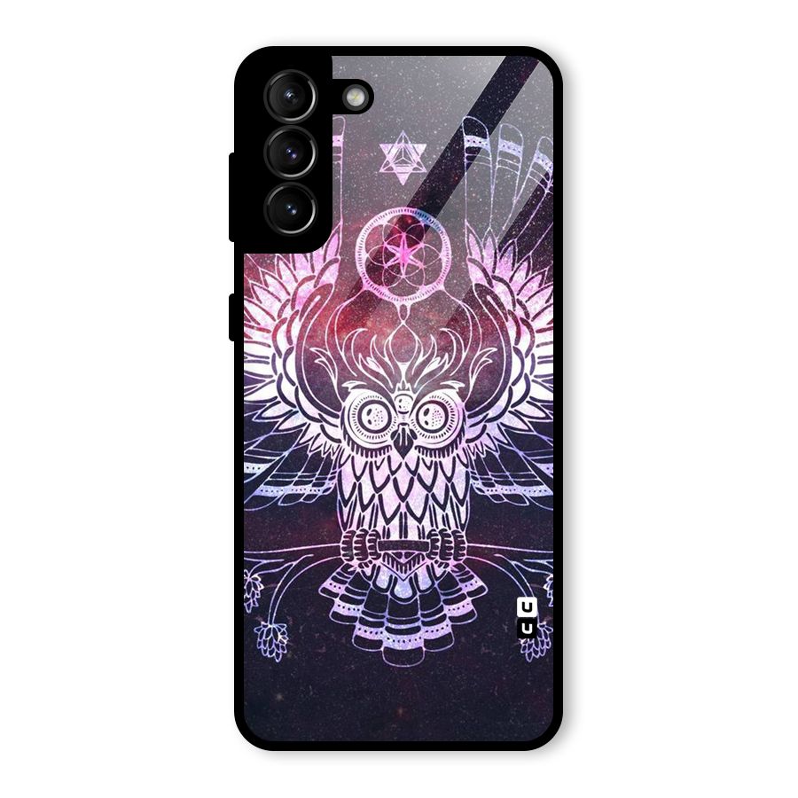 Owl Quirk Swag Glass Back Case for Galaxy S21 Plus
