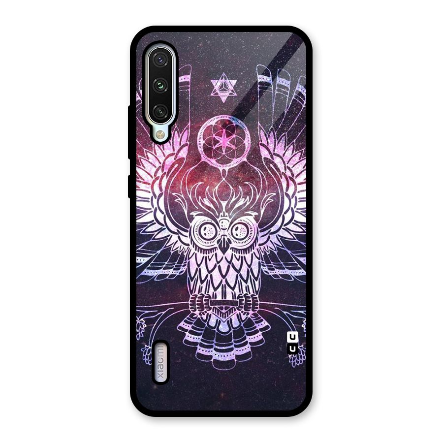 Owl Quirk Swag Glass Back Case for Mi A3