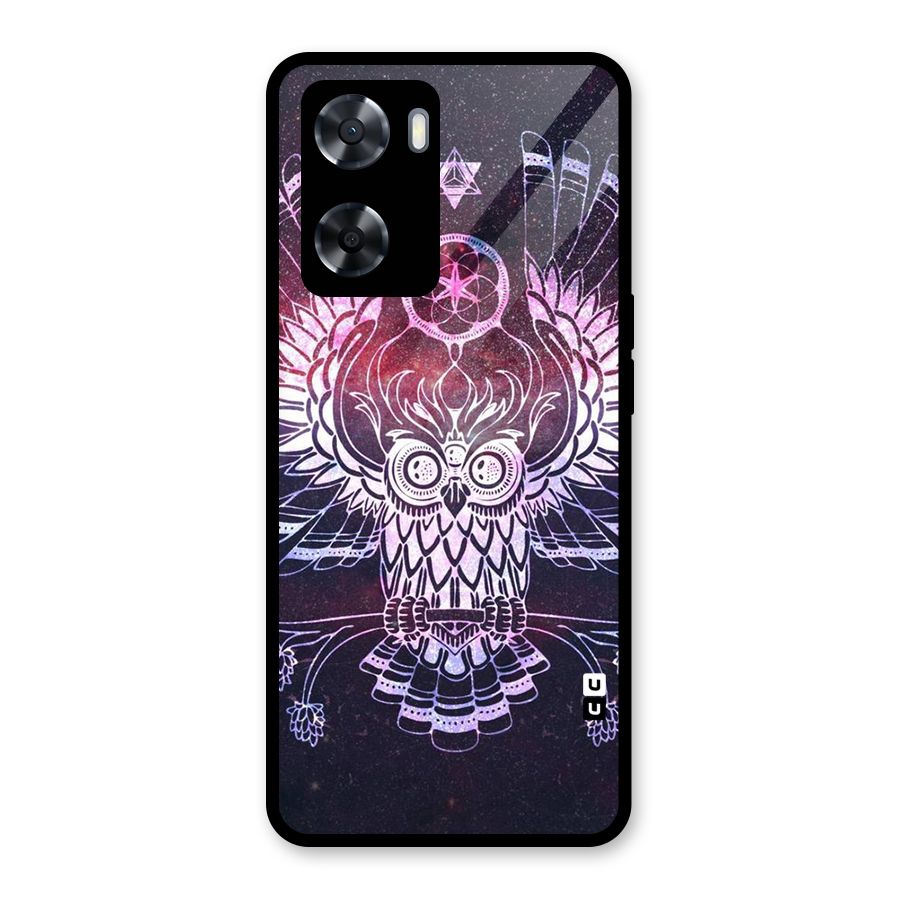 Owl Quirk Swag Glass Back Case for Oppo A57 2022