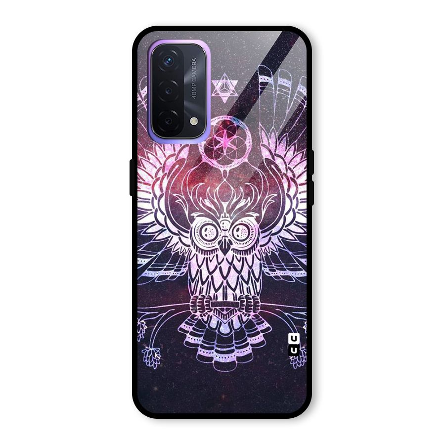 Owl Quirk Swag Glass Back Case for Oppo A74 5G