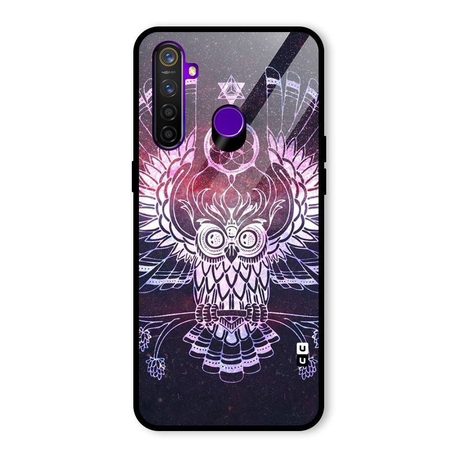 Owl Quirk Swag Glass Back Case for Realme 5 Pro