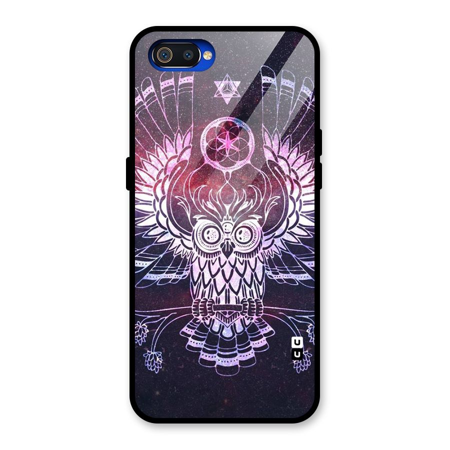 Owl Quirk Swag Glass Back Case for Realme C2